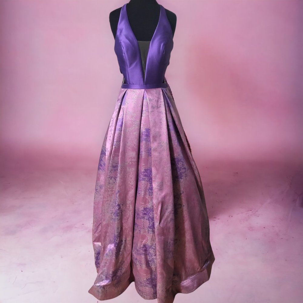Morell Maxie Metallic Jacquard Print Ball Gown - Picture 4 of 8